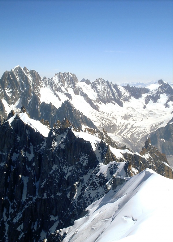 Alpy, widok z Aguille du Midi