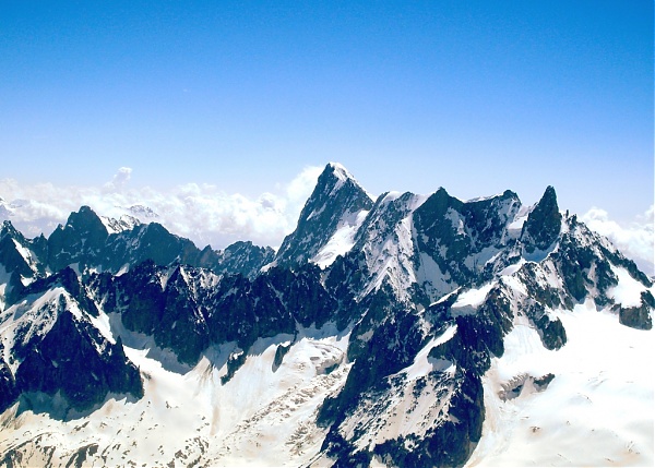 Alpy, widok z Aguille du Midi