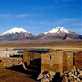 Pomerape i Parinacota widziane z wisoki Sajama